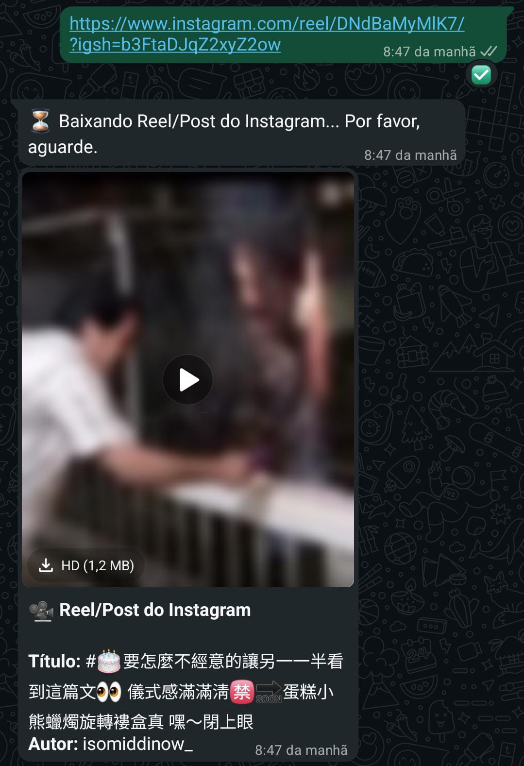 Exemplo de uso do Bot para interagir com a IA